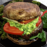 Portobello cap burger